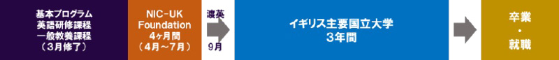 NIC International Foundation Programme（NIC-UKFD）進学チャート